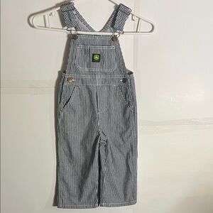 John Deere toddler hickory striped overalls 2T